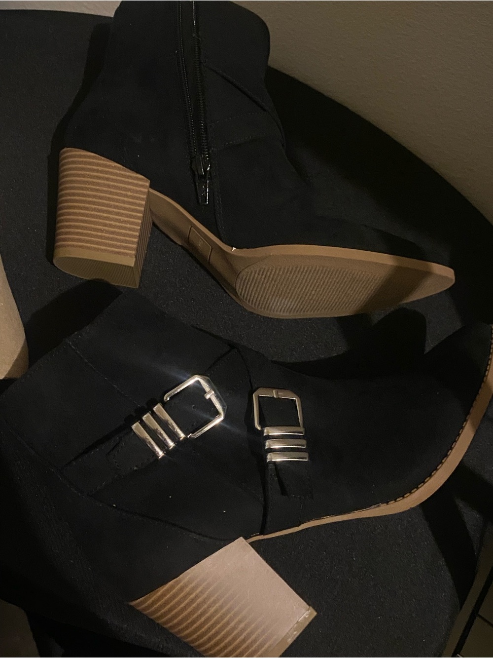 BRAND NEW Sun & Stone Ankle Boots with Buckle Detail